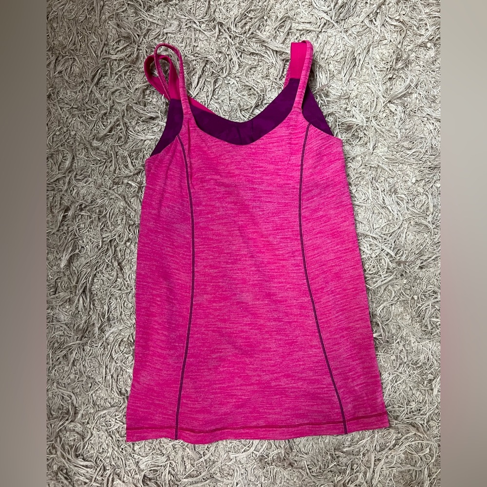 Pink Lululemon size 4 workout top